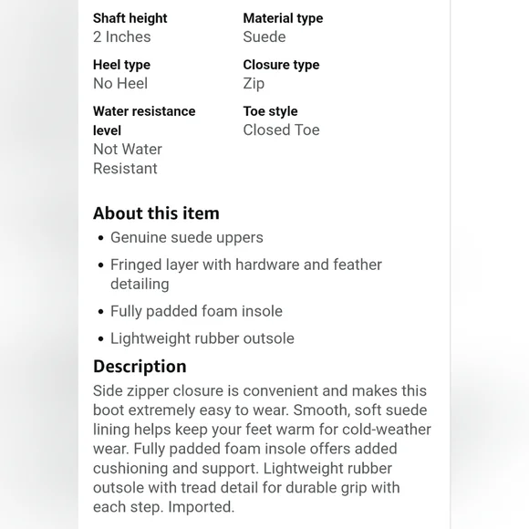 Minnetonka Concho Feather Boot  (9) Brown Suede Moccassins Booties - Picture 4 of 9